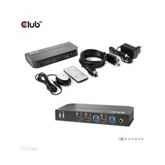 "Club 3D CSV-1382 KVM/Audio Switch Desktop - Boost Your Workflow with Seamless Connectivity!"